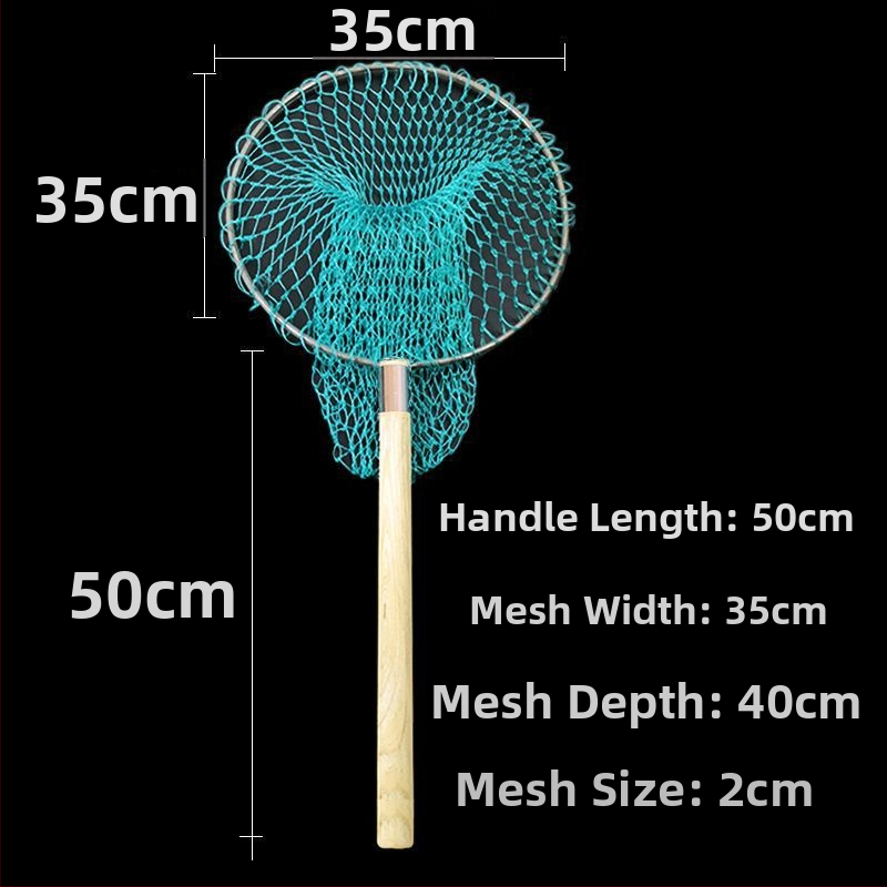 Rokām darināta zvejas siets ar koka rokturi, stingra konstrukcija, pilns jūras produktu zvejas komplekts. Zīmols: Other; Materiāls: Ogleklis.