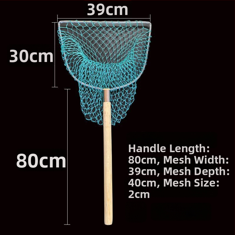 Rokām darināta zvejas siets ar koka rokturi, stingra konstrukcija, pilns jūras produktu zvejas komplekts. Zīmols: Other; Materiāls: Ogleklis.