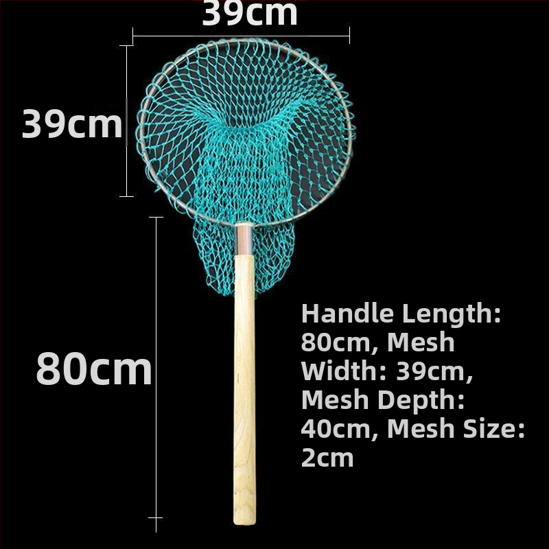 Rokām darināta zvejas siets ar koka rokturi, stingra konstrukcija, pilns jūras produktu zvejas komplekts. Zīmols: Other; Materiāls: Ogleklis.