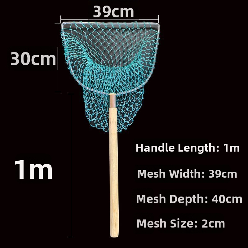 Rokām darināta zvejas siets ar koka rokturi, stingra konstrukcija, pilns jūras produktu zvejas komplekts. Zīmols: Other; Materiāls: Ogleklis.