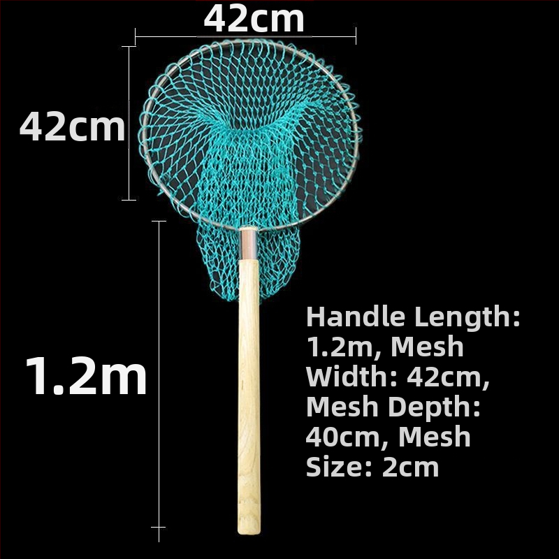 Rokām darināta zvejas siets ar koka rokturi, stingra konstrukcija, pilns jūras produktu zvejas komplekts. Zīmols: Other; Materiāls: Ogleklis.