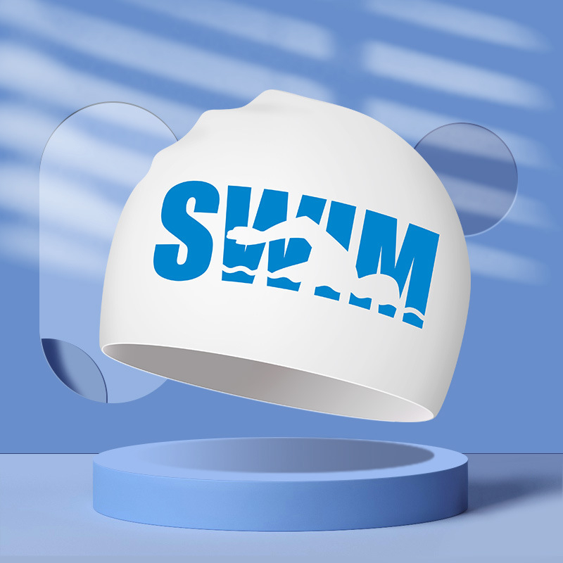 Odrasla silikonska kapa za plivanje s printom, za plivanje i vodene sportove, podrijetlo Guangdong