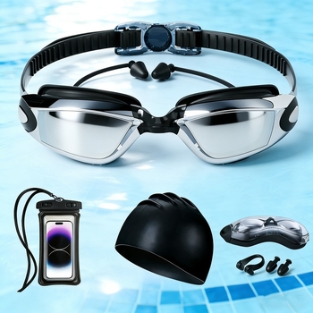 Odrasle anti-fog plivačke naočale s polykarbonatnim lećama, ovlaštena privatna marka