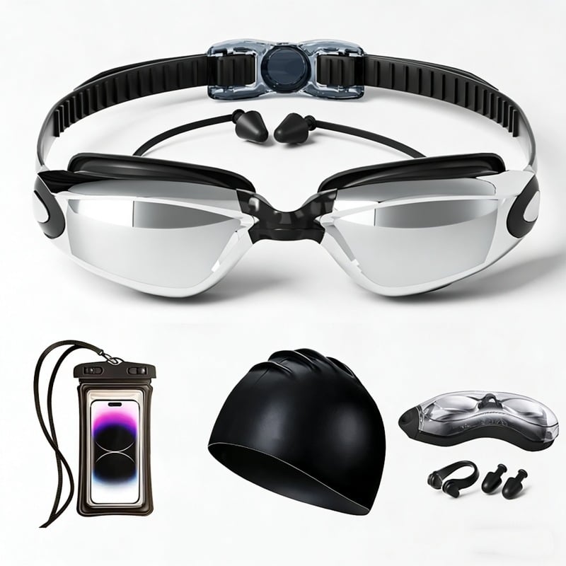 Odrasle anti-fog plivačke naočale s polykarbonatnim lećama, ovlaštena privatna marka