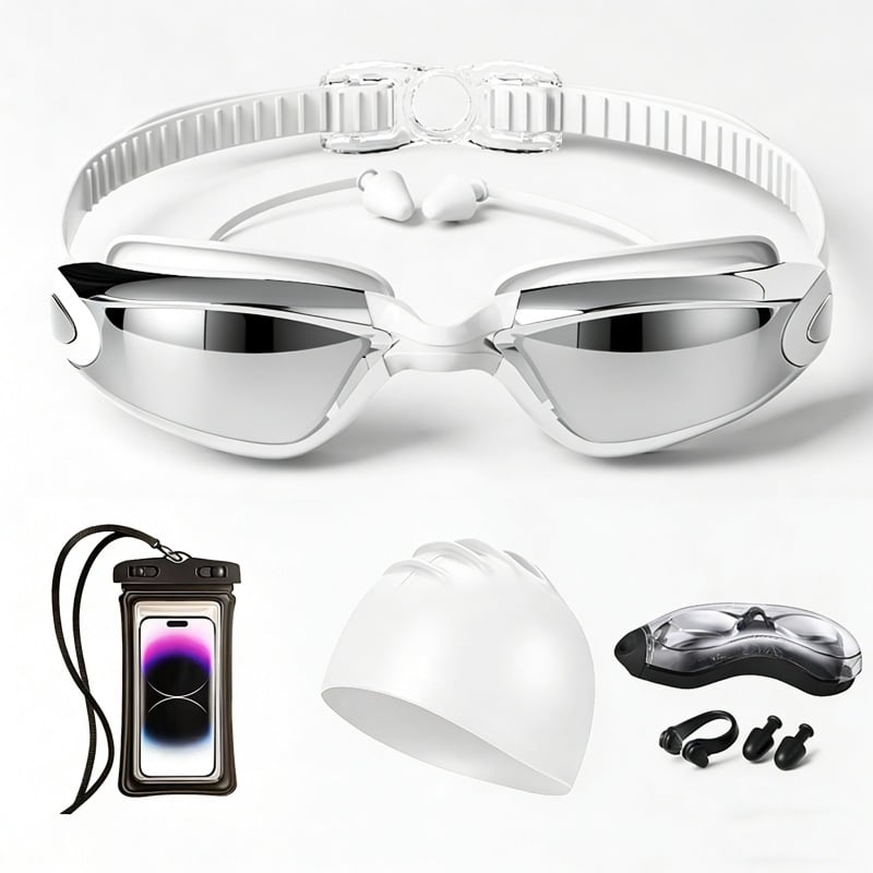 Odrasle anti-fog plivačke naočale s polykarbonatnim lećama, ovlaštena privatna marka