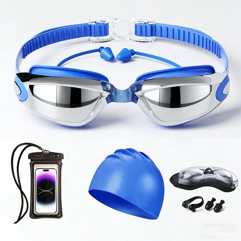 Odrasle anti-fog plivačke naočale s polykarbonatnim lećama, ovlaštena privatna marka