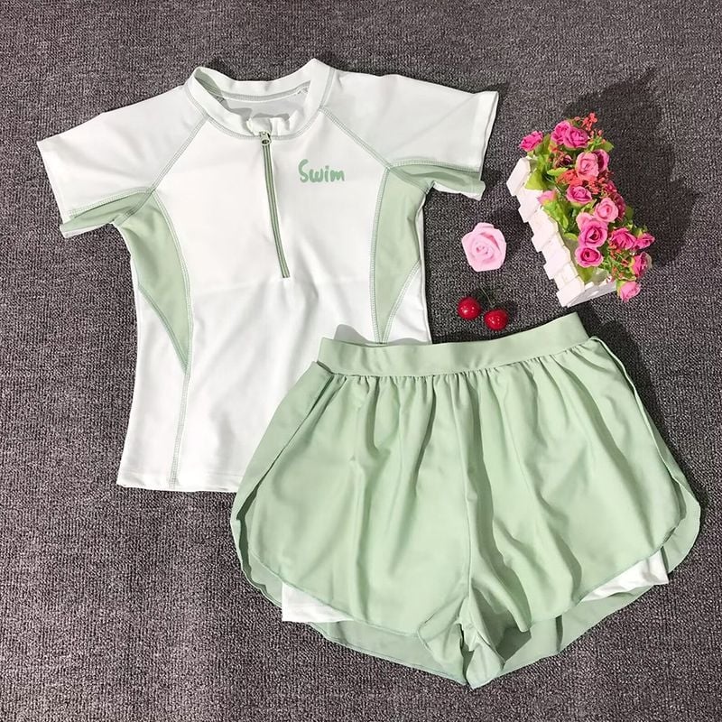 Mergaitei dviejų dalių maudymosi kostiumėlis su UV apsauga – 90% poliesteris, pamušalas poliesteris, audinys Talia