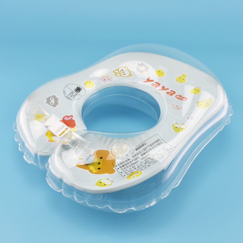 Dječji plivački prsten za pazuh s dvostrukim zračnim komorama, protiv prevrnutja, struk u obliku U, bez napuhavanja, ekološki PVC