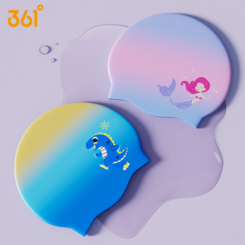 361° Dječja silikon pliva kapa s otiskom, vodootporna, zaštita ušiju