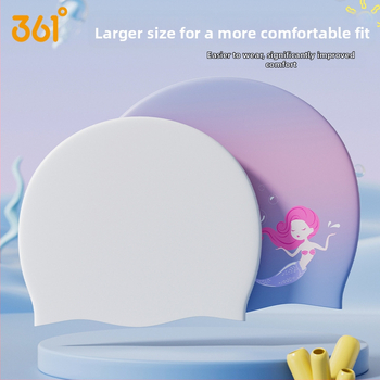 361° Dječja silikon pliva kapa s otiskom, vodootporna, zaštita ušiju