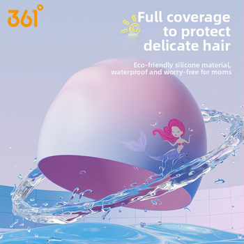 361° Dječja silikon pliva kapa s otiskom, vodootporna, zaštita ušiju