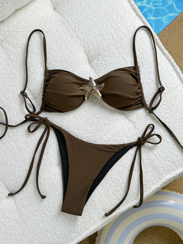 Dvodijelni bikini set s podstavljenim grudima; najlon/poliester 80/20; brzo suši; visoka elastičnost