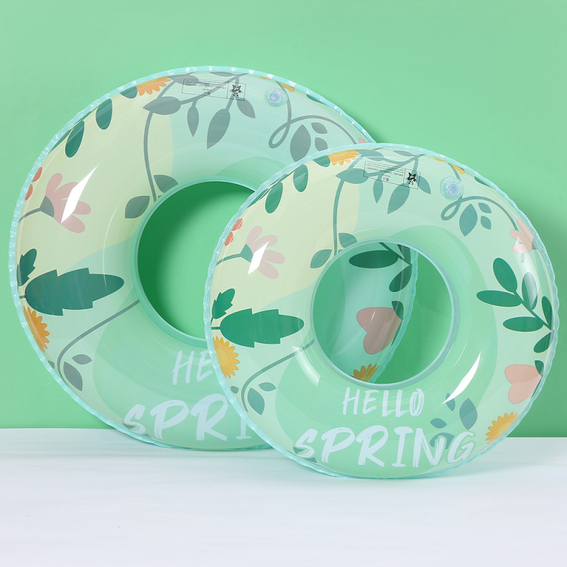 Dječji plivački prsten s karikaturnim uzorkom, izrađen od ekološkog PVC-a; ručno napuhavanje; pogodan za bazene i vodne parkove