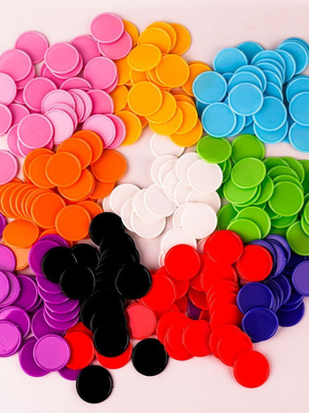 Plastičnoe male okrugle novčiće za nagrade u vrtiću — PP novčići sa 32 čipa, prilagodljivi logotipu, pakiranje 01