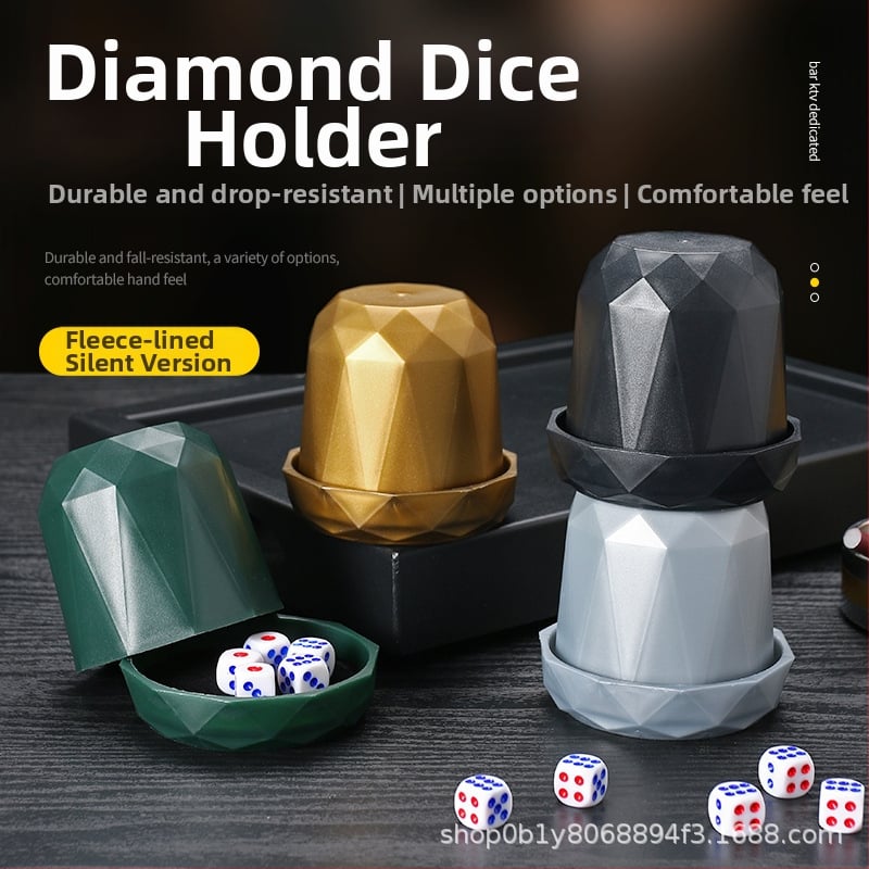 Täringukuppide komplekt alusega, kõrge kvaliteediga helisummutiga, plastikust konstruktsioon, 100 tk pakendis, kohandamise võimalus, sobib šahile ja kaardimängudele