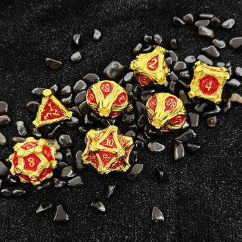 D20 täringud, tsink-sulam, 20-küljeline metallist täring, 195 g, 50 tükki karp