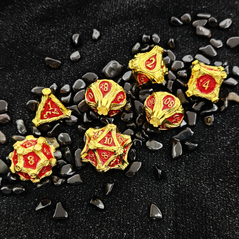 D20 täringud, tsink-sulam, 20-küljeline metallist täring, 195 g, 50 tükki karp