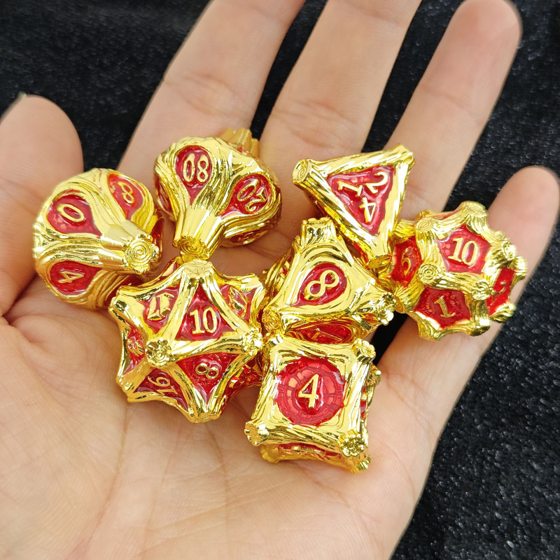 D20 täringud, tsink-sulam, 20-küljeline metallist täring, 195 g, 50 tükki karp