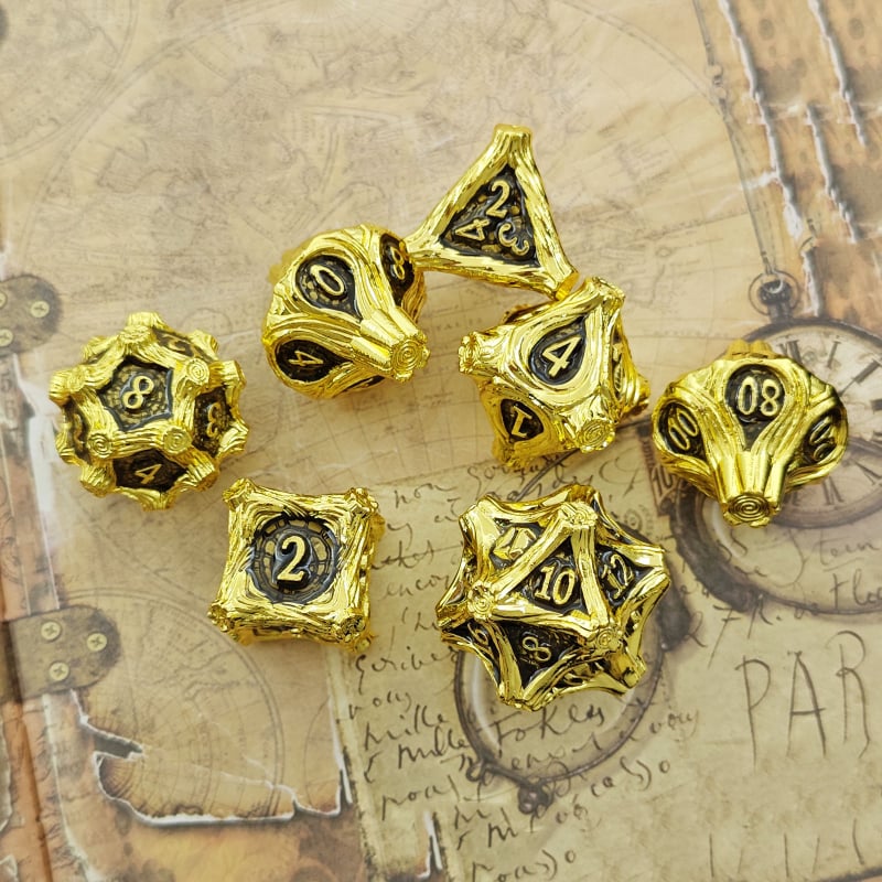 D20 täringud, tsink-sulam, 20-küljeline metallist täring, 195 g, 50 tükki karp