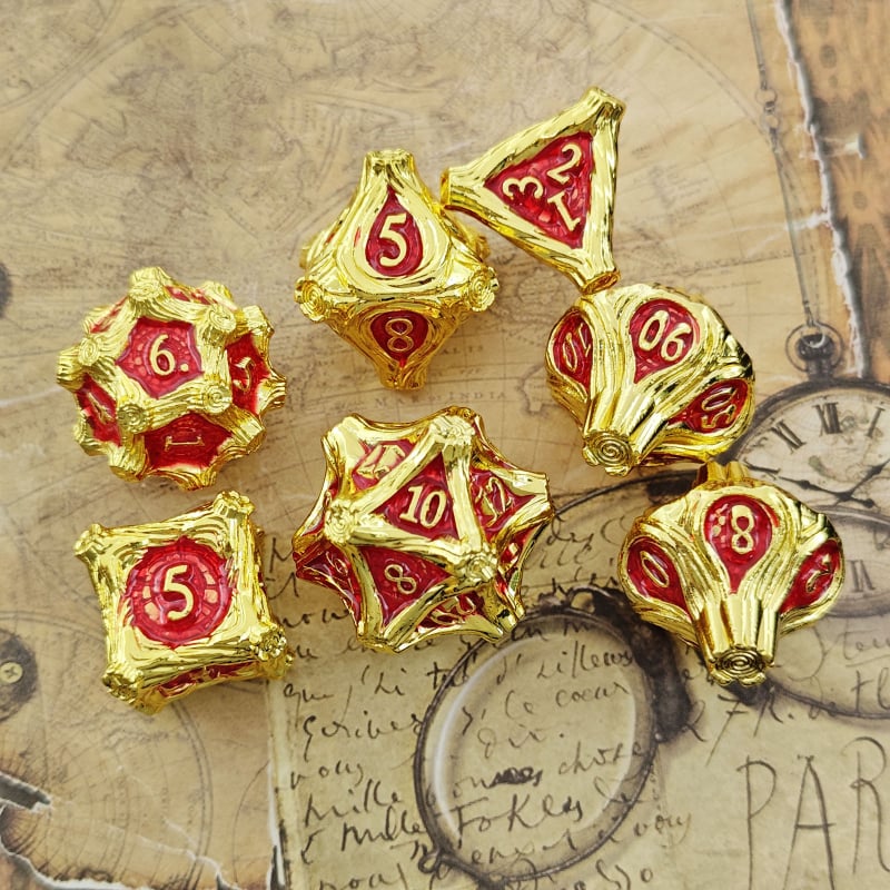 D20 täringud, tsink-sulam, 20-küljeline metallist täring, 195 g, 50 tükki karp