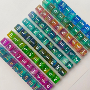 D6 kauliņi, akrila, taisnstūra stila, kastē 5000 gab.