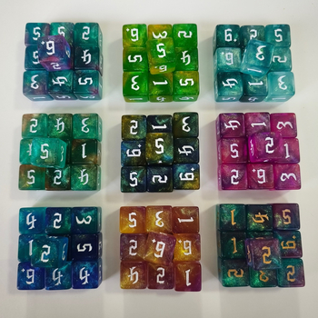 D6 kauliņi, akrila, taisnstūra stila, kastē 5000 gab.