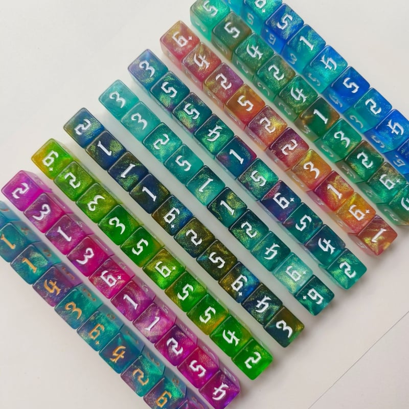 D6 kauliņi, akrila, taisnstūra stila, kastē 5000 gab.