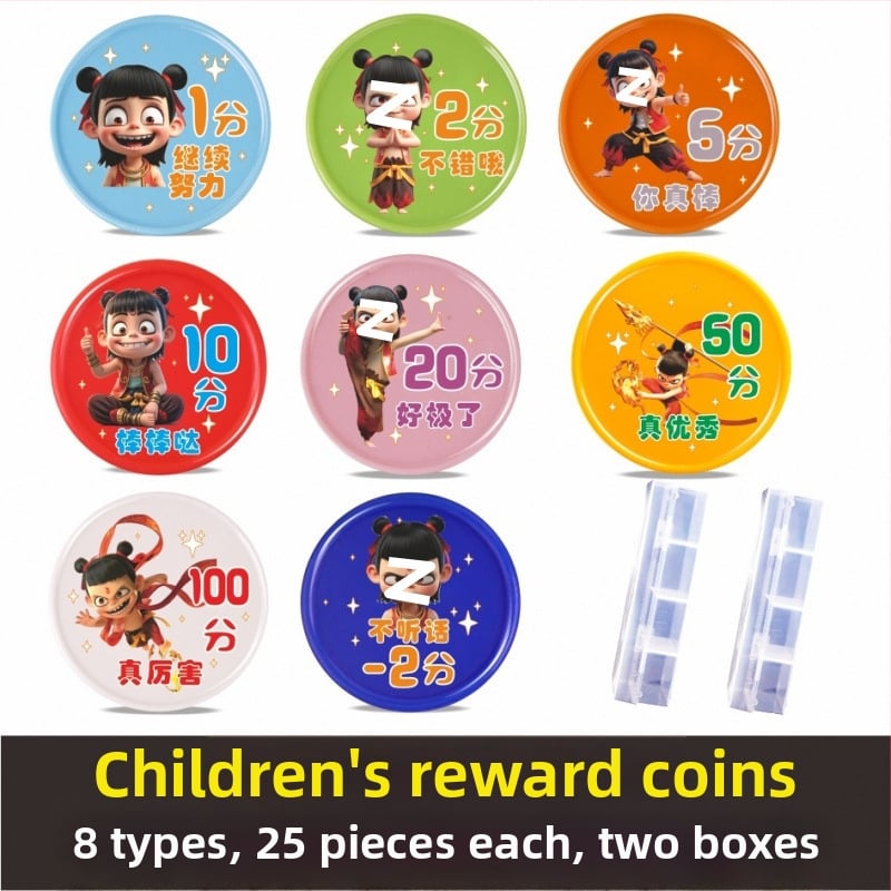 Plastikust mänguasemündid lastele — multikas pere teema, klassivahetuseks tokenid, melamiin