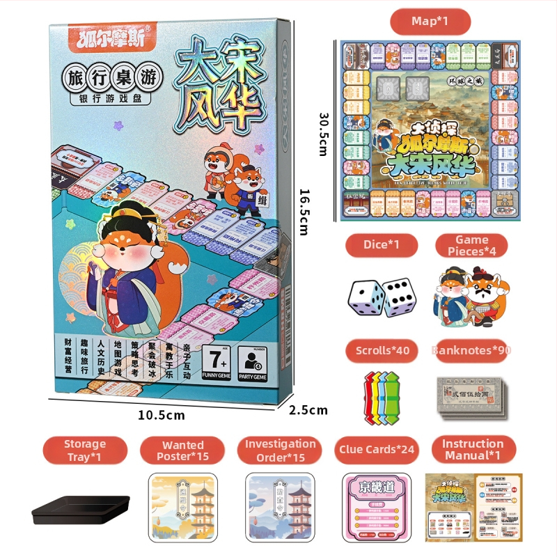 Izglītojoša galda spēle ar kartēm no Fox mousse; materiāls: papīrs; klasifikācija: galda spēles ar kartēm; iepakojums: kārba; vecuma diapazons: 4–6, 7–14 un 15–35.