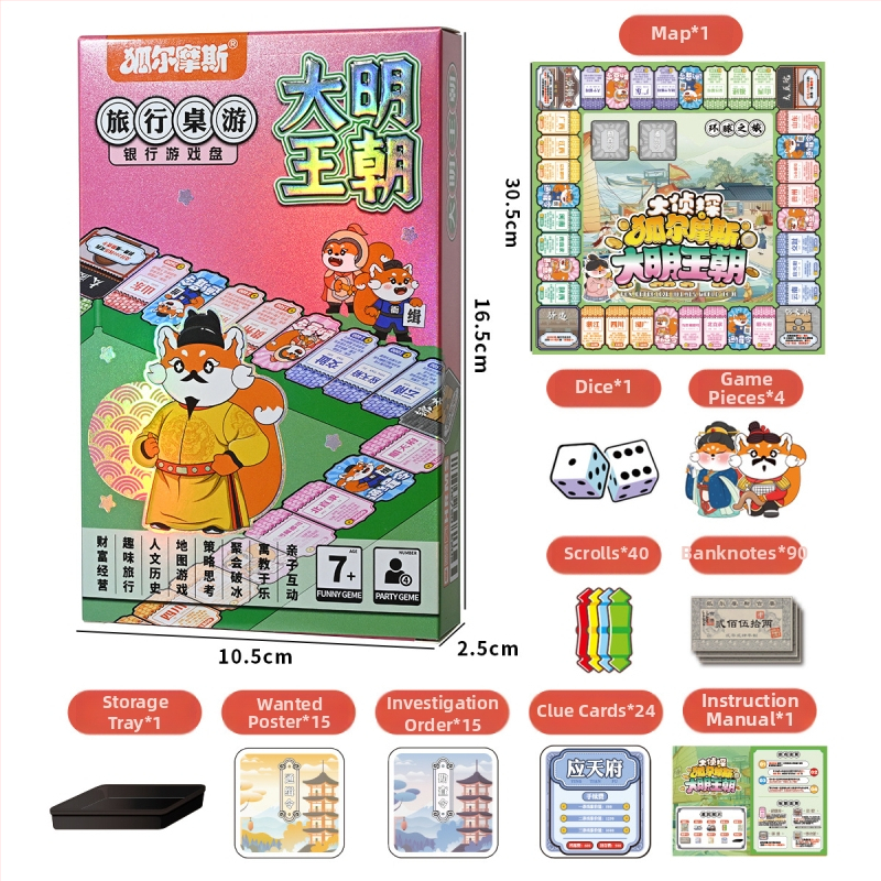 Izglītojoša galda spēle ar kartēm no Fox mousse; materiāls: papīrs; klasifikācija: galda spēles ar kartēm; iepakojums: kārba; vecuma diapazons: 4–6, 7–14 un 15–35.