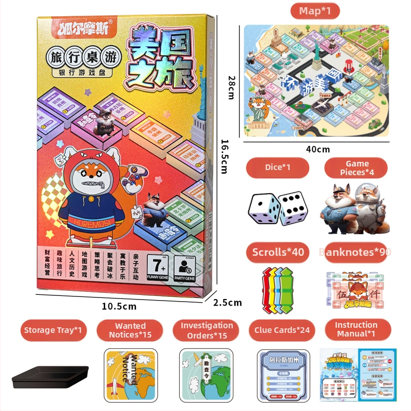 Izglītojoša galda spēle ar kartēm no Fox mousse; materiāls: papīrs; klasifikācija: galda spēles ar kartēm; iepakojums: kārba; vecuma diapazons: 4–6, 7–14 un 15–35.