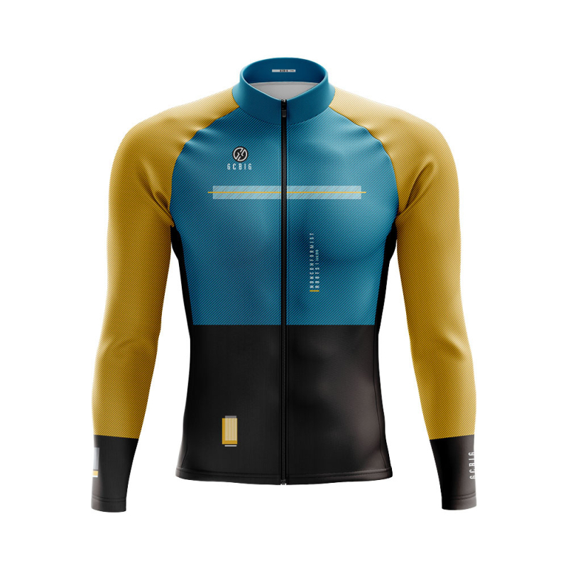 Vīriešu ziemas flīsa garās piedurknes velosipēdu tops – silts, ķīmisko šķiedru audums, ziemas sezonai