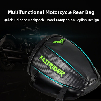 FASTRIDER Geantă spate pentru motocicletă, cu carcasă dură, compartiment pentru cască, Oxford material, impermeabil