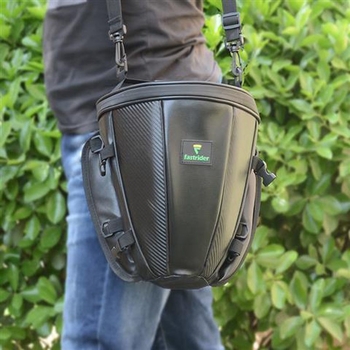 FASTRIDER Geantă spate pentru motocicletă, cu carcasă dură, compartiment pentru cască, Oxford material, impermeabil