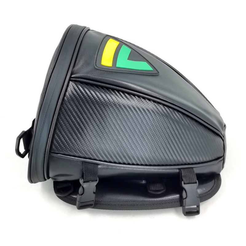 FASTRIDER Geantă spate pentru motocicletă, cu carcasă dură, compartiment pentru cască, Oxford material, impermeabil