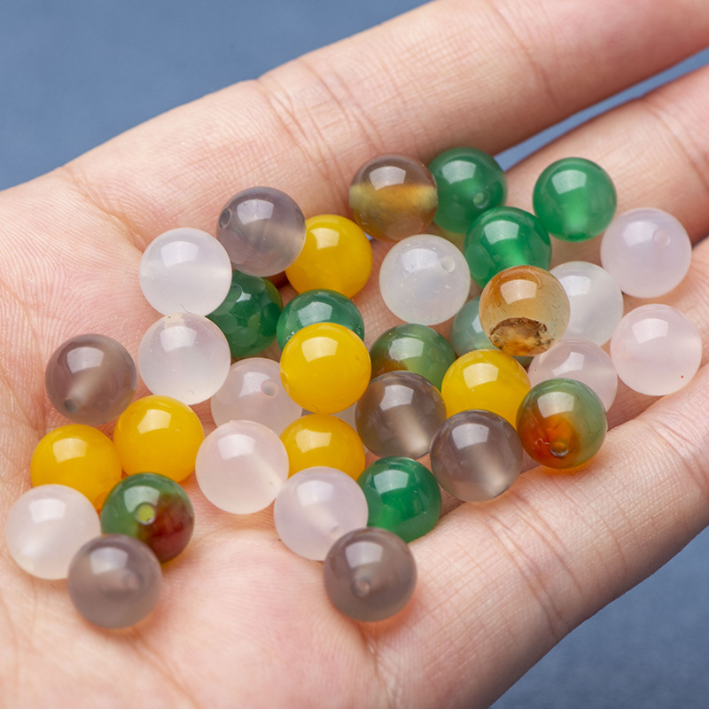 Crvene ahatove perle 6 mm i 8 mm slobodne perle za DIY ogrlice i narukvice