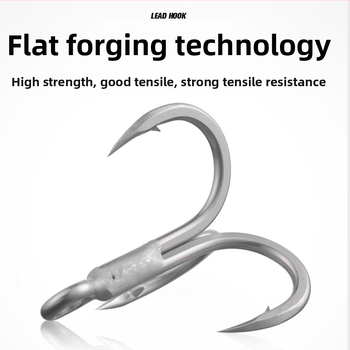 BKK jūras zvejai āķis, modeļa 6071-4X-HG, ar trim āķiem, četrkārtīgs stiprinājums, pretkorozijas materiāls