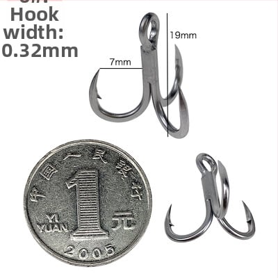 BKK jūras zvejai āķis, modeļa 6071-4X-HG, ar trim āķiem, četrkārtīgs stiprinājums, pretkorozijas materiāls