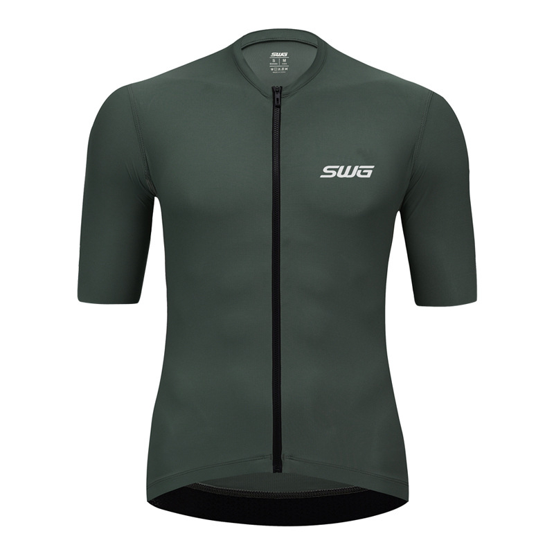 SWG Vīriešu īsās piedurknes velosipēdu krekls, mitrumu novēršana, neilona elpojošā sieta audums, vienkrāsains, vasara