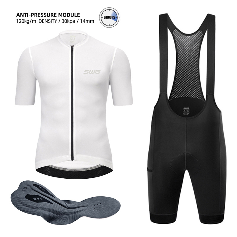 SWG Vīriešu īsās piedurknes velosipēdu krekls, mitrumu novēršana, neilona elpojošā sieta audums, vienkrāsains, vasara