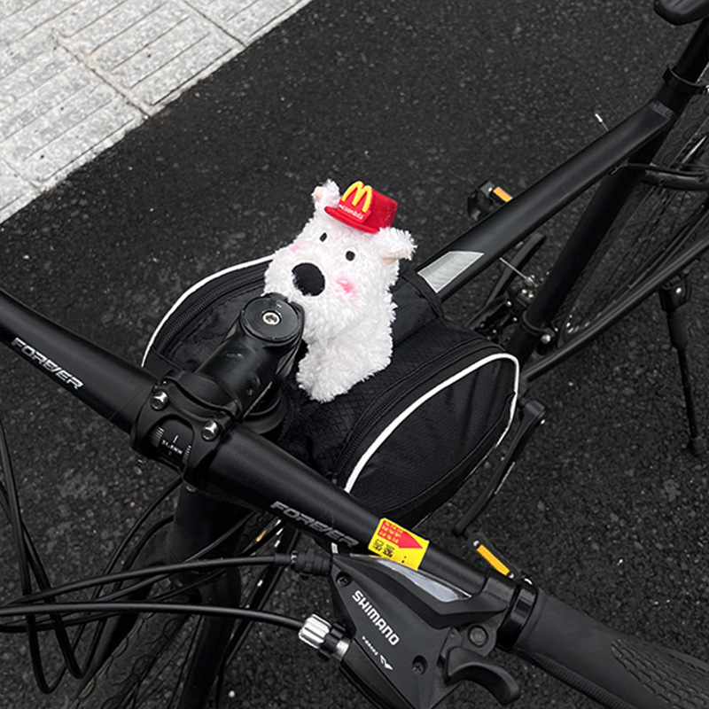 Torba za bicikl West Highland Dog za prednju gornju cijev, univerzalna za MTB i cestovne bicikle, plastična, kapacitet 1, s podlogom