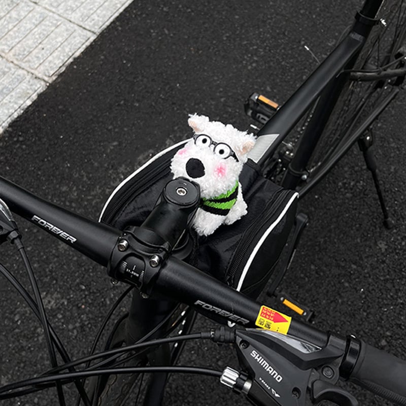 Torba za bicikl West Highland Dog za prednju gornju cijev, univerzalna za MTB i cestovne bicikle, plastična, kapacitet 1, s podlogom