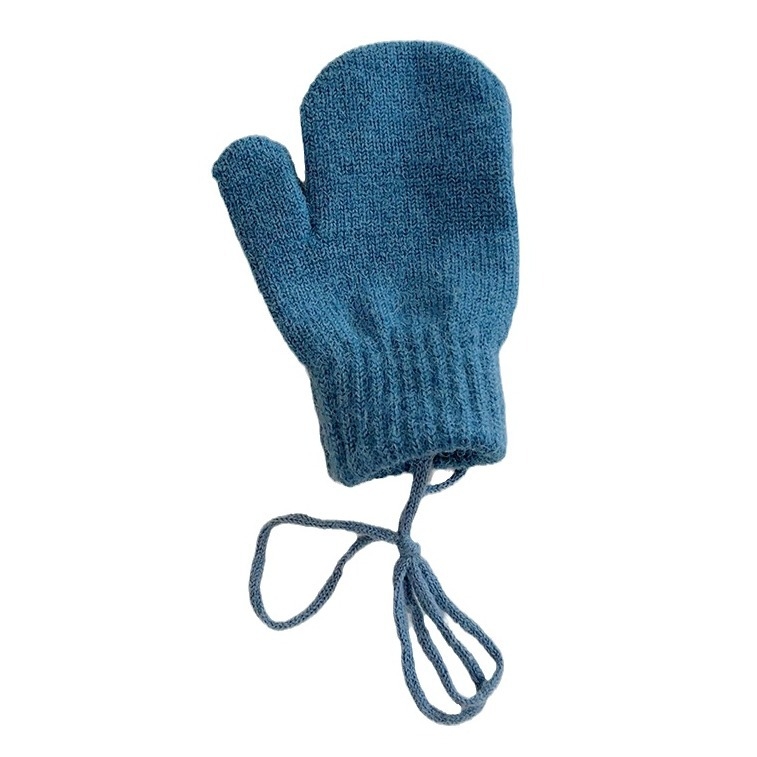 Bērnu cimdi ziemai korejas stilā, siltie adīti cimdi, vecums 1-4 gadi, abpusēji piemēroti, vienkrāsains raksts