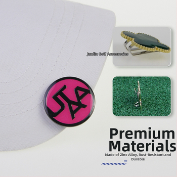 Golfa cepures klips ar magnētisko bumbiņu marķieri, cinka sakausējuma magnets, noņemams četru lapu koku dizains, privātās zīmes iespēja