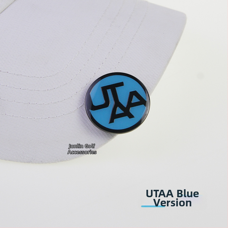 Golfa cepures klips ar magnētisko bumbiņu marķieri, cinka sakausējuma magnets, noņemams četru lapu koku dizains, privātās zīmes iespēja