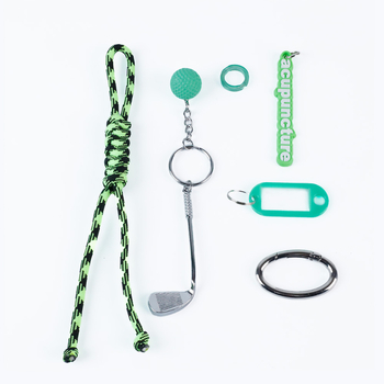 Heavenly κλειδοθήκη για τσάντα από κράμα — σειρά Miu, αθλητικό στυλ, μοτίβα γκολφ μπάλλες, μπάλες επιτραπέζιου τένις και μπάντμιντον