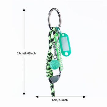 Heavenly κλειδοθήκη για τσάντα από κράμα — σειρά Miu, αθλητικό στυλ, μοτίβα γκολφ μπάλλες, μπάλες επιτραπέζιου τένις και μπάντμιντον