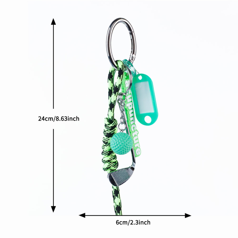 Heavenly κλειδοθήκη για τσάντα από κράμα — σειρά Miu, αθλητικό στυλ, μοτίβα γκολφ μπάλλες, μπάλες επιτραπέζιου τένις και μπάντμιντον