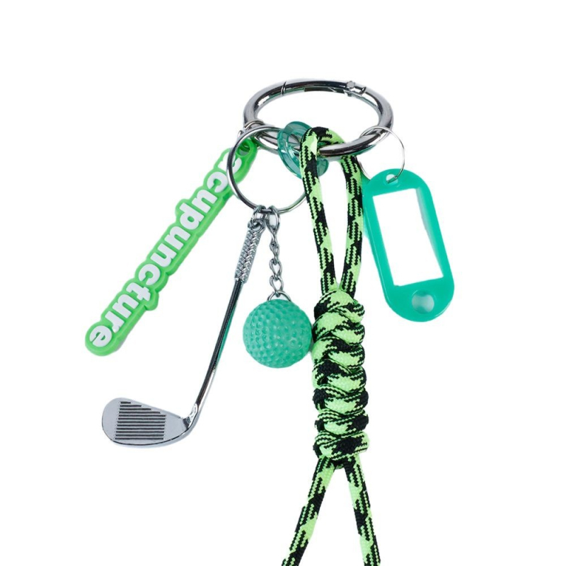 Heavenly κλειδοθήκη για τσάντα από κράμα — σειρά Miu, αθλητικό στυλ, μοτίβα γκολφ μπάλλες, μπάλες επιτραπέζιου τένις και μπάντμιντον