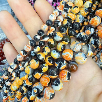 Agat perle za DIY nakit, prirodni kamen, okrugle 6 mm, boje koje se mijenjaju, poluproizvodi